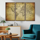 Push Pin World Map Canvas Print – Travel Tracker Wall Art