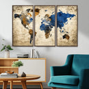 World Map Canvas Print – Detailed Map of the World Wall Art by MyGreatCanvas | Canvas Wall Art Prints | Photo Prints & Wall Decor