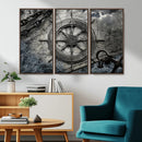 Ship Steering Wheel Vintage Wall Art Canvas Print by MyGreatCanvas | Canvas Wall Art Prints | Photo Prints & Wall Decor