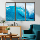 Big Ocean Surfing Wave Wall Art Canvas Print