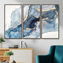 Abstract Art Print - Blue Abstract Canvas Wall Art Print