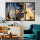 Large Abstract Wall Art Print - Gold and Blue Abstract by MyGreatCanvas | Canvas Wall Art Prints | Photo Prints & Wall Decor