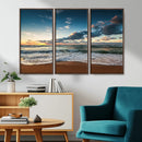 Ocean Beach Wall Art Canvas Print Sunset Artwork Print