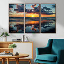 Beach Sunset Print - Stunning Ocean Canvas Artwork with by MyGreatCanvas | Canvas Wall Art Prints | Photo Prints & Wall Decor