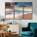 Cloudy Weather Beach Sunset Canvas Print | Sunrise Wall Art by MyGreatCanvas | Canvas Wall Art Prints | Photo Prints & Wall Decor