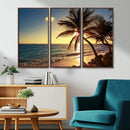 Sunset Palm Trees Wall Art Canvas Print by MyGreatCanvas | Canvas Wall Art Prints | Photo Prints & Wall Decor