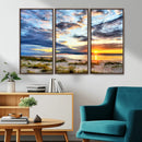 Sunset On The Ocean Wall Art Canvas Print