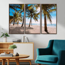 Palm Beach Tropical Island Wall Art Canvas Print