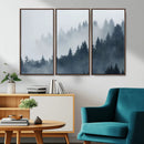 Foggy Pine Forest Wall Art Canvas Print
