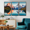 Landscape Mountain and Lake View Wall Art Canvas Print