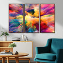Blazing Vibrant Colors Cloud Wall Art Canvas Print