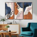 Boho Wall Art Canvas Print Set Mid-Century Prints Bohemian