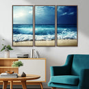 Majestic Ocean Wave Wall Art Canvas | 3 Panel Large Seascape
