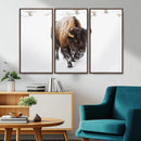 Bison Winter Wall Art Canvas Print For Farmhouse Decor