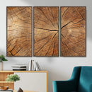 Tree Ring Canvas Art, Rustic Wood Grain Wall Art, Tree Slice