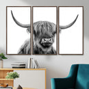Scottish Highland Cow Cattle Art Print Wall Art Canvas Print