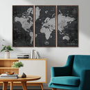 World Map Canvas Print – Detailed Map of the World Wall Art