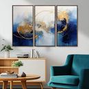 Navy Blue Abstract Wall Art Canvas Print