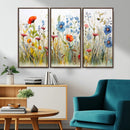 Colorful Wildflower Canvas Wall Art - Vibrant Floral