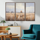 Golden Fields Wall Art Print Canvas – Serene Landscape of
