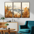 Golden Autumn Forest Wall Art Canvas | Mountain Landscape