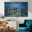 Vincent van Gogh Starry Night over the Rhone Abstract Wall