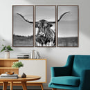 Texas Longhorn Cow Wall Art, Texas Longhorn Canvas, Cattle