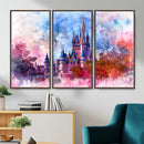 Disney Wall Art: Dreamy Watercolor Cinderella Castle Canvas by MyGreatCanvas | Canvas Wall Art Prints | Photo Prints & Wall Decor