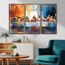 Abstract Watercolor The Last Supper Wall Art