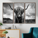Scottish Cow Wall Art Canvas Print | Longhorn Wall Art |