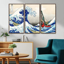 Katsushika Hokusai Kanagawa Giant Wave Wall Art Canvas Print