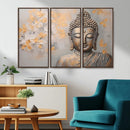 Abstract Buddha Statue Wall Art Canvas Print - Modern