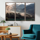 Foggy Mountain Canvas Print Forest Wall Art