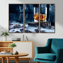 Whiskey Ice Wall Art Canvas Print
