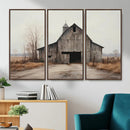 Farmhouse Rustic Barn Wall Art Canvas Print – Framed and