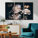 Pink Peonies Flowers Large Canvas Art Print