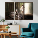 Jesus Canvas Wall Art - Jesus Running After Lost Lamb,