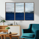 Navy Blue Abstract Wall Art Canvas Print