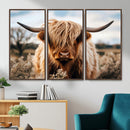 Scottish Cow Longhorn Wall Art Canvas Print