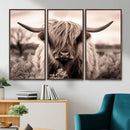 Scottish Cow Longhorn Wall Art Canvas Print by MyGreatCanvas | Canvas Wall Art Prints | Photo Prints & Wall Decor