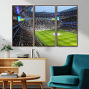 Tottenham Hotspur Stadium Canvas Print, Match Day Triple