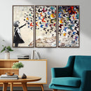 Banksy Graffiti Wall Art Canvas Print: Girl Releasing