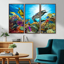 Colorful Coral Reef and Sea Life Turtle Canvas Print, by MyGreatCanvas | Canvas Wall Art Prints | Photo Prints & Wall Decor