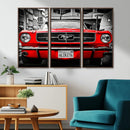 Red Mustang Car Wall Art – Framed Classic Vehicle Canvas by MyGreatCanvas | Canvas Wall Art Prints | Photo Prints & Wall Decor