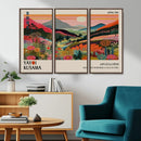 Yayoi Kusama Landscape Canvas Print, Vibrant Floral Mountain