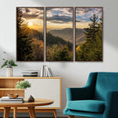 Sunrise Over the Smoky Mountains Canvas Wall Art –