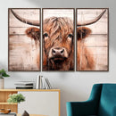 Vintage Scottish Highland Cow Cattle Art Print Farmhouse