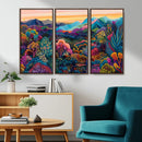 Colorful Abstract Landscape Wall Art Print Canvas - Vibrant