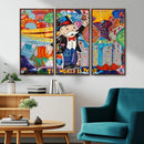 Pop Art Monopoly Man Canvas Wall Art Print - Bold and