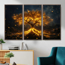 Golden Tree of Life Canvas Wall Art Print - Majestic Glowing by MyGreatCanvas | Canvas Wall Art Prints | Photo Prints & Wall Decor